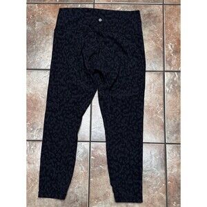 Lululemon Align Pant 25” Legging Women's Size 12 Black Camo Stretch Yoga Fitness